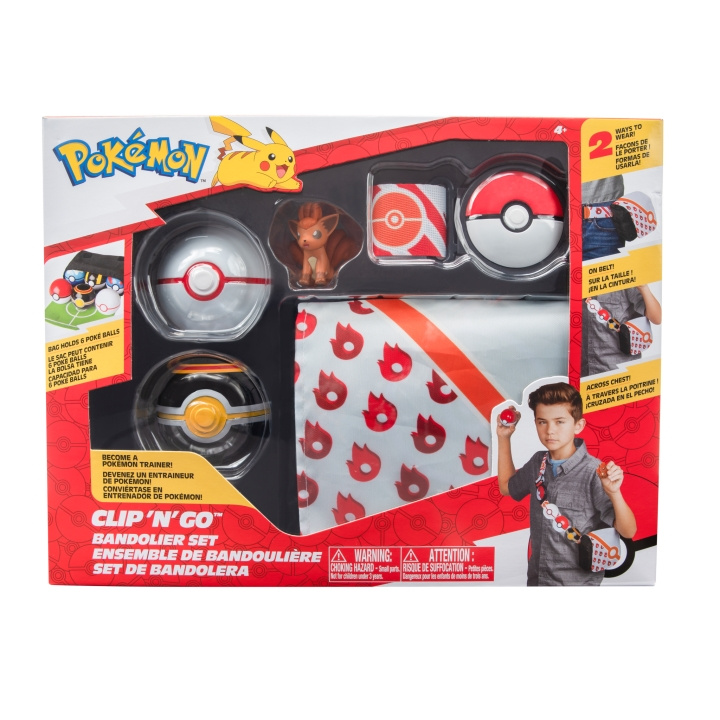 Pokémon Clip N Go - Bandolier Set - Yulpix (PKW0028_3) i gruppen LEKSAKER, BARN- & BABYPRODUKTER / Leksaker / Lekset hos TP E-commerce Nordic AB (C85528)