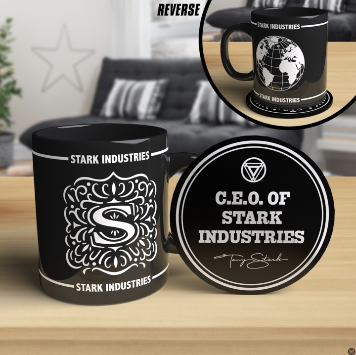 Paladone Stark Industries mugg och underlägg i gruppen SPORT, FRITID & HOBBY / Roliga prylar / Muggar hos TP E-commerce Nordic AB (C85582)