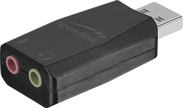 Speedlink VIGO USB-ljudkort, svart i gruppen DATORER & KRINGUTRUSTNING / Datorkomponenter / Ljudkort hos TP E-commerce Nordic AB (C85598)