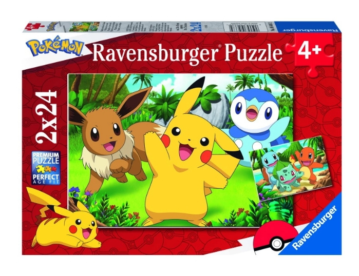 Ravensburger Pokémon 2x24p - (10105668) i gruppen LEKSAKER, BARN- & BABYPRODUKTER / Leksaker / Barnpussel hos TP E-commerce Nordic AB (C85661)