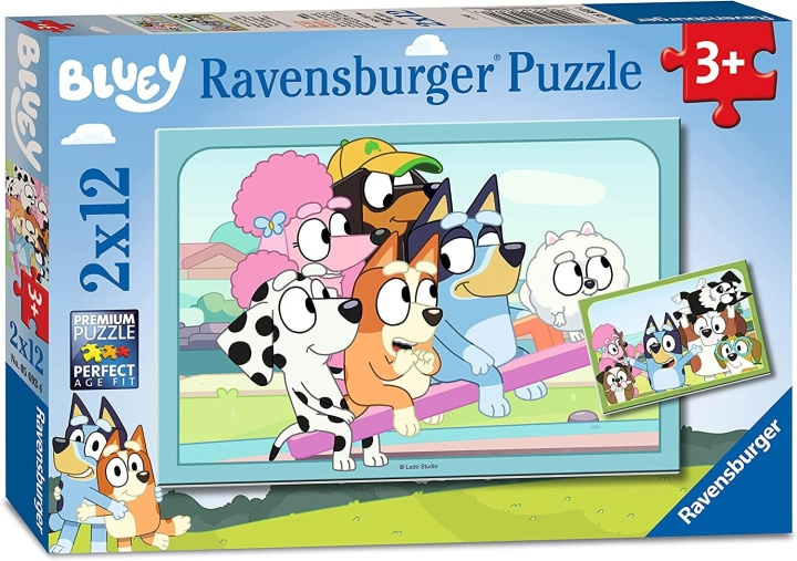 Ravensburger Bluey 2x12p - (10105693) i gruppen LEKSAKER, BARN- & BABYPRODUKTER / Leksaker / Barnpussel hos TP E-commerce Nordic AB (C85697)