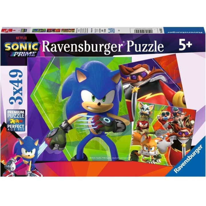 Ravensburger Sonic Prime 3x49p - (10105695) i gruppen LEKSAKER, BARN- & BABYPRODUKTER / Leksaker / Barnpussel hos TP E-commerce Nordic AB (C85700)