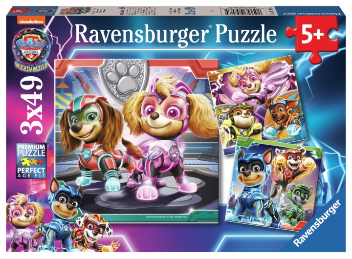 Ravensburger Paw Patrol The Mighty Movie 3x49p - (10105708) i gruppen LEKSAKER, BARN- & BABYPRODUKTER / Leksaker / Barnpussel hos TP E-commerce Nordic AB (C85703)