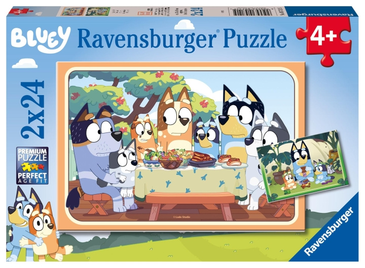 Ravensburger Bluey 2x24p - (10105711) i gruppen LEKSAKER, BARN- & BABYPRODUKTER / Leksaker / Barnpussel hos TP E-commerce Nordic AB (C85706)