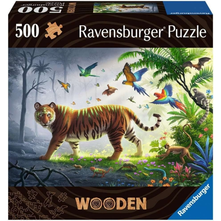 Ravensburger Tiger i trä 500p - (10217514) i gruppen LEKSAKER, BARN- & BABYPRODUKTER / Leksaker / Barnpussel hos TP E-commerce Nordic AB (C85717)