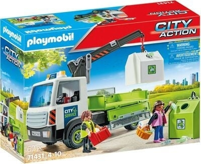 Playmobil Lastbil för returglas med container (71431) i gruppen LEKSAKER, BARN- & BABYPRODUKTER / Leksaker / Lekset hos TP E-commerce Nordic AB (C85744)