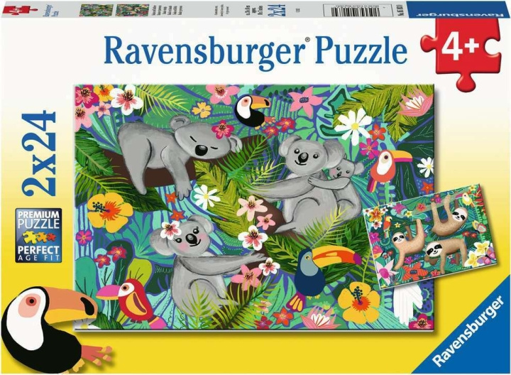 Ravensburger Koalas And Sloths 2x24p - 05183 i gruppen LEKSAKER, BARN- & BABYPRODUKTER / Leksaker / Barnpussel hos TP E-commerce Nordic AB (C85772)