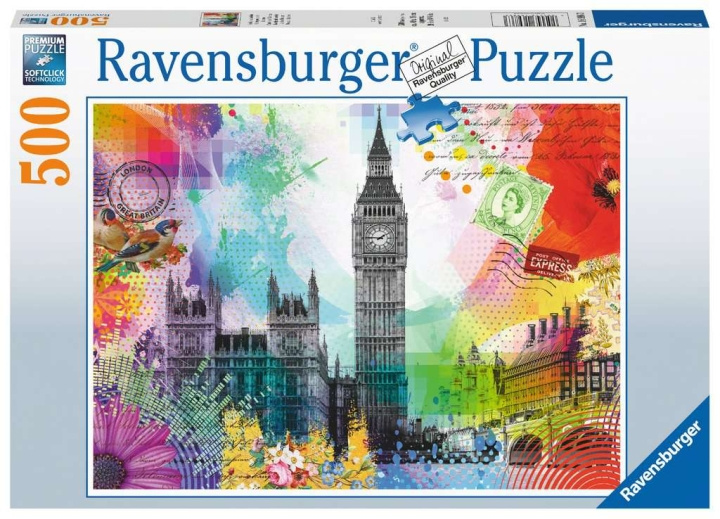 Ravensburger London vykort 500p - 16986 i gruppen LEKSAKER, BARN- & BABYPRODUKTER / Leksaker / Barnpussel hos TP E-commerce Nordic AB (C85781)