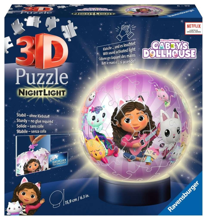 Ravensburger 3D-pussel Gabby\'s Dollhouse Nattlampa 72p (10311575) i gruppen LEKSAKER, BARN- & BABYPRODUKTER / Leksaker / Barnpussel hos TP E-commerce Nordic AB (C85905)