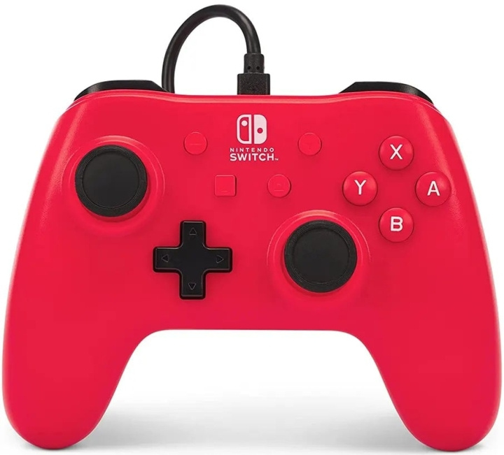 Powera Wired Controller Raspberry Red i gruppen HEMELEKTRONIK / Spelkonsoler & Tillbehör / Nintendo Switch hos TP E-commerce Nordic AB (C85930)