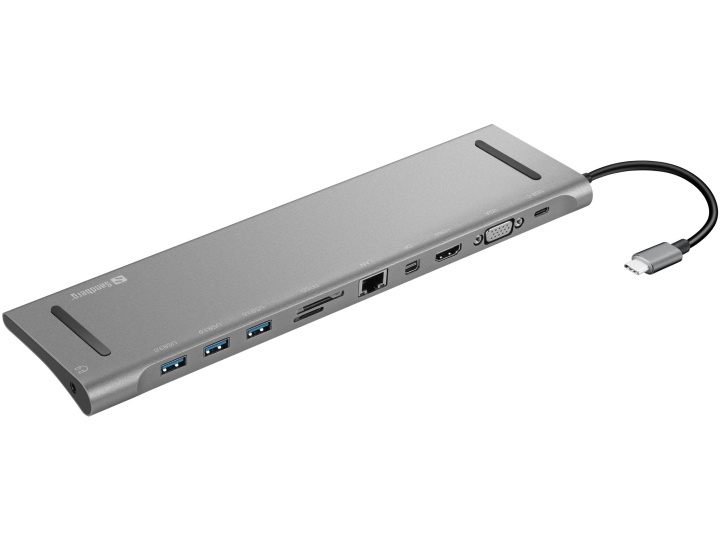 Sandberg USB-C allt-i-ett-dockningsstation i gruppen DATORER & KRINGUTRUSTNING / Datortillbehör / USB-hubbar hos TP E-commerce Nordic AB (C85949)