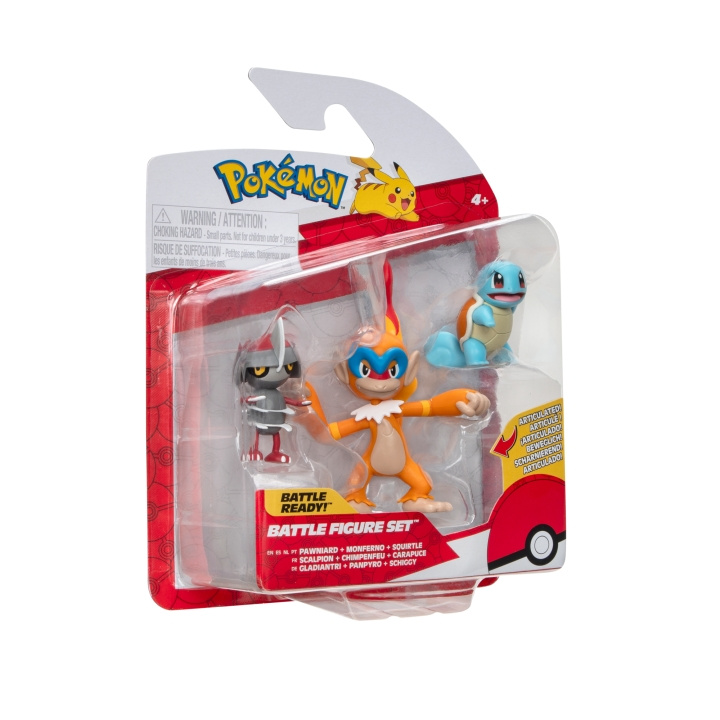 Pokémon Battle Figure 3 Pk - Pawnirad, Squirtle (PKW3058) i gruppen LEKSAKER, BARN- & BABYPRODUKTER / Leksaker / Figurer, Miniatyrer & tillbehör hos TP E-commerce Nordic AB (C85989)