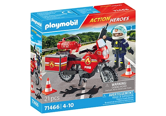 Playmobil Brandmotorcykel och oljespillolycka (71466) i gruppen LEKSAKER, BARN- & BABYPRODUKTER / Leksaker / Lekset hos TP E-commerce Nordic AB (C86020)