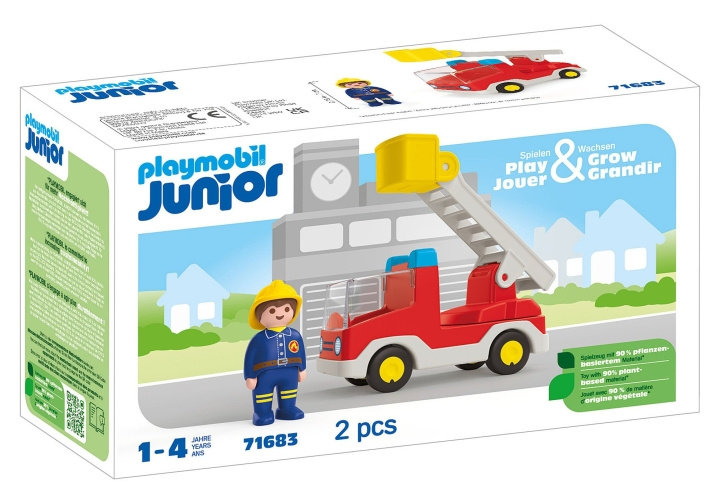 Playmobil JUNIOR: Brandbil med stegenhet (71683) i gruppen LEKSAKER, BARN- & BABYPRODUKTER / Leksaker / Lekset hos TP E-commerce Nordic AB (C86048)