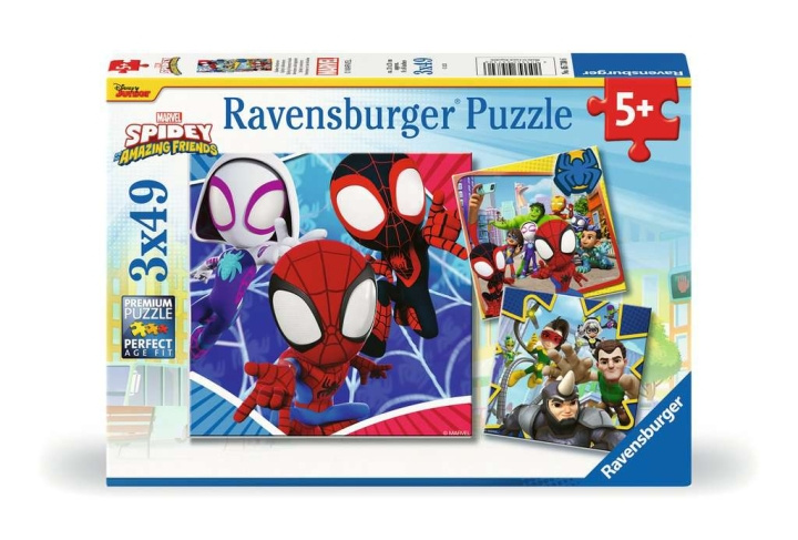 Ravensburger Pussel Spideys äventyr 3x49p i gruppen LEKSAKER, BARN- & BABYPRODUKTER / Leksaker / Barnpussel hos TP E-commerce Nordic AB (C86089)