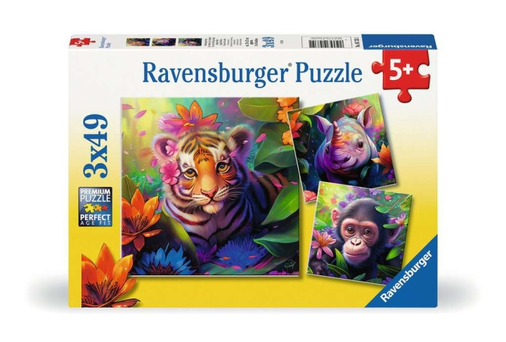 Ravensburger Pussel Djungelbebisar 3x49p i gruppen LEKSAKER, BARN- & BABYPRODUKTER / Leksaker / Barnpussel hos TP E-commerce Nordic AB (C86090)