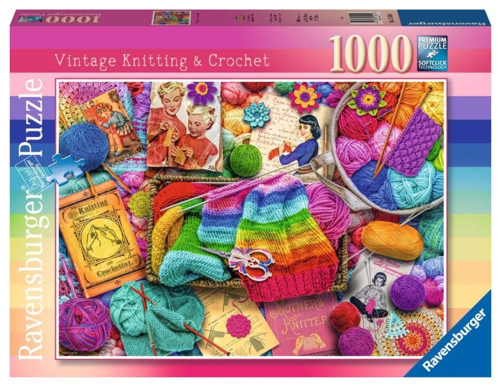 Ravensburger Pussel Vintage Stickning & Virkning 1000p i gruppen LEKSAKER, BARN- & BABYPRODUKTER / Leksaker / Barnpussel hos TP E-commerce Nordic AB (C86115)