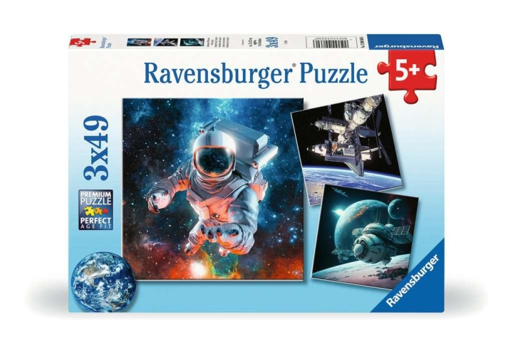 Ravensburger Pussel Rymdäventyr 3x49p i gruppen LEKSAKER, BARN- & BABYPRODUKTER / Leksaker / Barnpussel hos TP E-commerce Nordic AB (C86138)