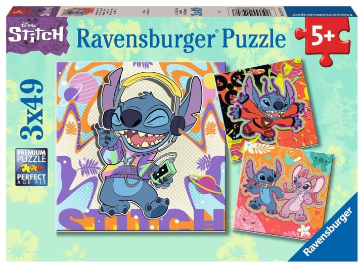 Ravensburger Pussel Disney Stitch 3x49p i gruppen LEKSAKER, BARN- & BABYPRODUKTER / Leksaker / Barnpussel hos TP E-commerce Nordic AB (C86153)