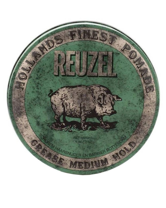 Reuzel Green Grease Medium Hold Pomade 340 ml i gruppen SKÖNHET & HÄLSA / Hår & Styling / Hårstylingprodukter / Pomade hos TP E-commerce Nordic AB (C86160)