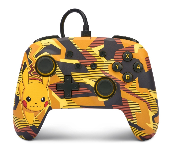 PowerA Förbättrad trådbunden handkontroll - Nintendo Switch - Camo Storm Pikachu i gruppen HEMELEKTRONIK / Spelkonsoler & Tillbehör / Nintendo Switch hos TP E-commerce Nordic AB (C86204)