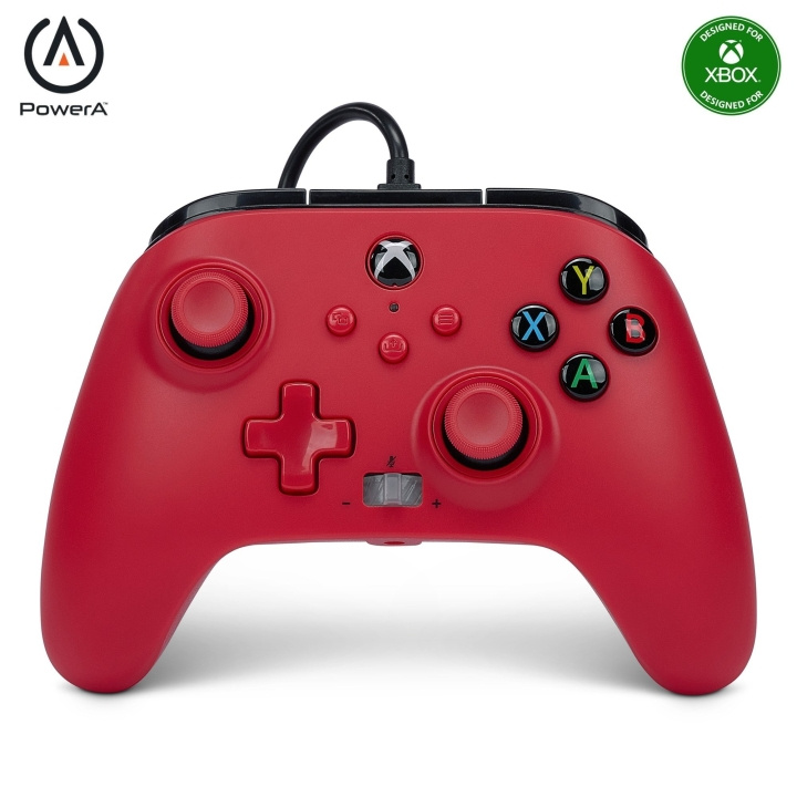 PowerA Förbättrad trådbunden handkontroll - Xbox Series X/S - Artisan Red i gruppen HEMELEKTRONIK / Spelkonsoler & Tillbehör / Xbox hos TP E-commerce Nordic AB (C86207)