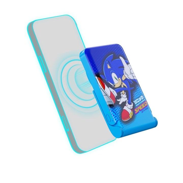 OTL Sonic the Hedgehog trådlös magnetisk powerbank i gruppen SMARTPHONE & SURFPLATTOR / Laddare & Kablar / Powerbanks hos TP E-commerce Nordic AB (C86274)