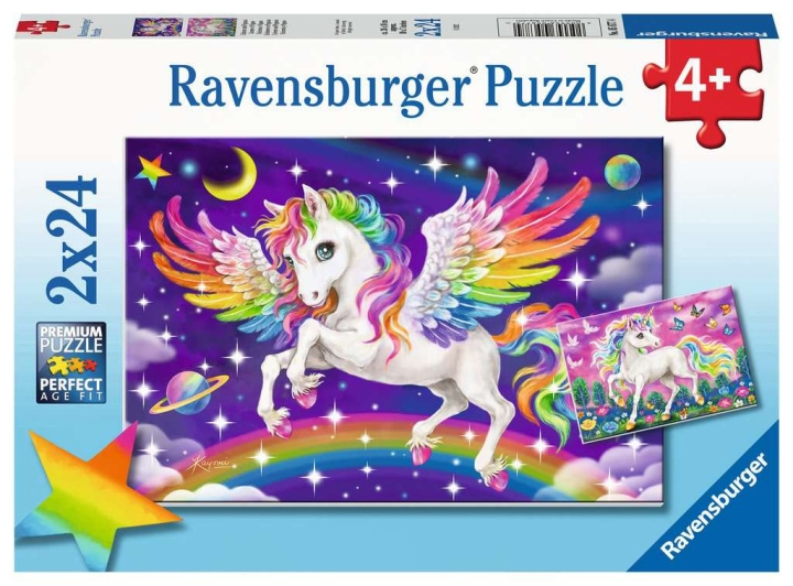 Ravensburger Enhörning och Pegasus 2x24p - (10105677) i gruppen LEKSAKER, BARN- & BABYPRODUKTER / Leksaker / Barnpussel hos TP E-commerce Nordic AB (C86302)