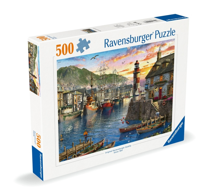 Ravensburger Pussel Soluppgång vid hamnen 500p (12000212) i gruppen LEKSAKER, BARN- & BABYPRODUKTER / Leksaker / Barnpussel hos TP E-commerce Nordic AB (C86413)