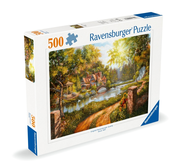 Ravensburger Pussel Stuga vid floden 500p (12000218) i gruppen LEKSAKER, BARN- & BABYPRODUKTER / Leksaker / Barnpussel hos TP E-commerce Nordic AB (C86416)