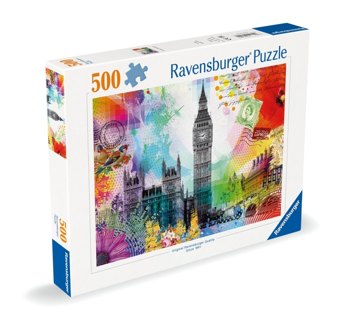 Ravensburger Pussel London Vykort 500p (12000309) i gruppen LEKSAKER, BARN- & BABYPRODUKTER / Leksaker / Barnpussel hos TP E-commerce Nordic AB (C86438)