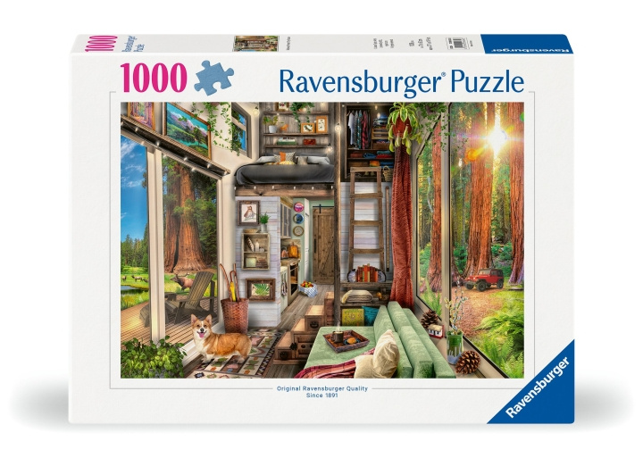 Ravensburger Pussel Redwood Forest Tiny House 1000p (12000634) i gruppen SPORT, FRITID & HOBBY / Hobby / Pussel hos TP E-commerce Nordic AB (C86463)