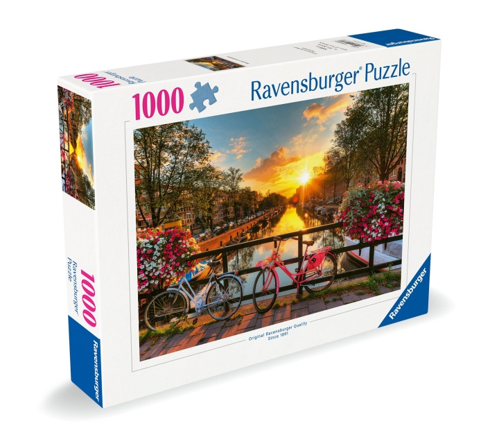 Ravensburger Pussel Cyklar i Amsterdam 1000p (12000662) i gruppen LEKSAKER, BARN- & BABYPRODUKTER / Leksaker / Barnpussel hos TP E-commerce Nordic AB (C86466)