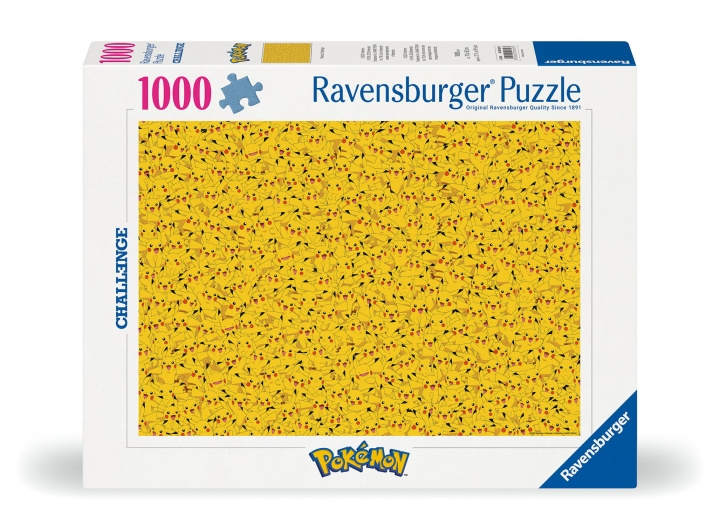 Ravensburger Pussel Utmaning Pikachu 1000p (12000829) i gruppen LEKSAKER, BARN- & BABYPRODUKTER / Leksaker / Barnpussel hos TP E-commerce Nordic AB (C86543)