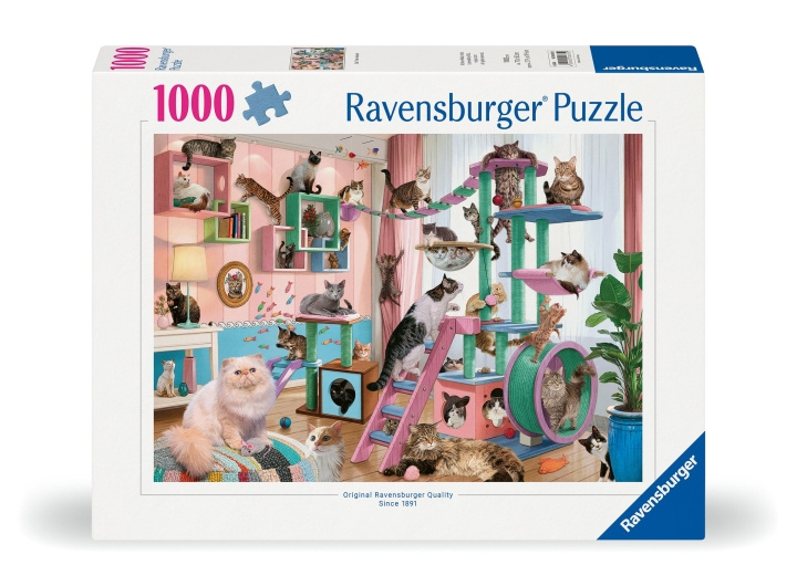 Ravensburger Pussel Cat Tree Heaven 1000p (12000875) i gruppen SPORT, FRITID & HOBBY / Hobby / Pussel hos TP E-commerce Nordic AB (C86549)