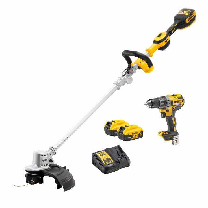 DeWALT 18V 2-PAK DCMST561, DCD791 2X5AH Trimmer och borrmaskin i gruppen HEM, HUSHÅLL & TRÄDGÅRD / Verktyg / Borrmaskiner hos TP E-commerce Nordic AB (C86567)