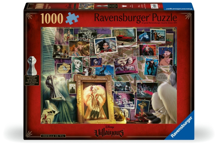 Ravensburger Pussel Villainous Cruella de Vil 1000p (12001124) i gruppen SPORT, FRITID & HOBBY / Hobby / Pussel hos TP E-commerce Nordic AB (C86591)