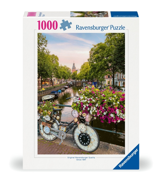 Ravensburger Pussel Cykel Amsterdam 1000p (12000780) i gruppen LEKSAKER, BARN- & BABYPRODUKTER / Leksaker / Barnpussel hos TP E-commerce Nordic AB (C86606)