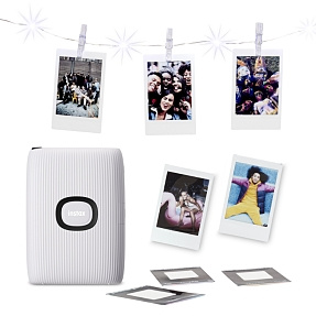 Fuji Instax mini link 2 w. LED-ljuskedja - vit i gruppen DATORER & KRINGUTRUSTNING / Skrivare & Tillbehör / Skrivare / Miniprinters & Tillbehör hos TP E-commerce Nordic AB (C86646)