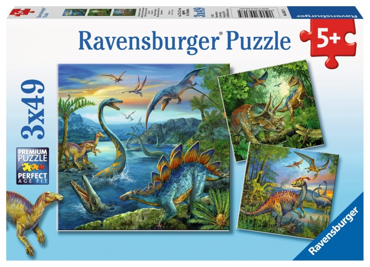 Ravensburger Dinosaur Facination 3x49p - 09317 i gruppen LEKSAKER, BARN- & BABYPRODUKTER / Leksaker / Barnpussel hos TP E-commerce Nordic AB (C86655)