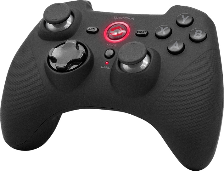 Speedlink Rait Gamepad - Trådlös - PC/PS3/Switch/OLED-gummi Svart i gruppen HEMELEKTRONIK / Spelkonsoler & Tillbehör / Nintendo Switch hos TP E-commerce Nordic AB (C86672)