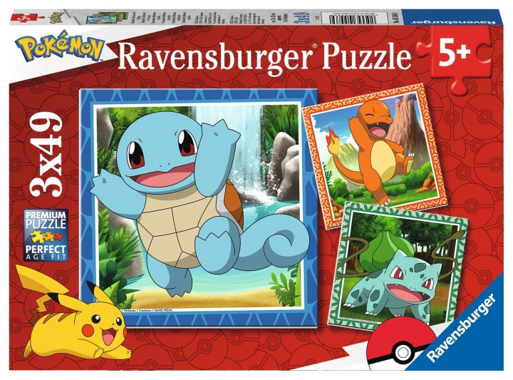 Ravensburger Pokémon 3x49p - 05586 i gruppen LEKSAKER, BARN- & BABYPRODUKTER / Leksaker / Barnpussel hos TP E-commerce Nordic AB (C86683)