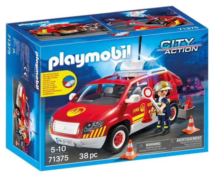 Playmobil Brandchefens bil med ljus och ljud (71375) i gruppen LEKSAKER, BARN- & BABYPRODUKTER / Leksaker / Övriga leksaker hos TP E-commerce Nordic AB (C86724)