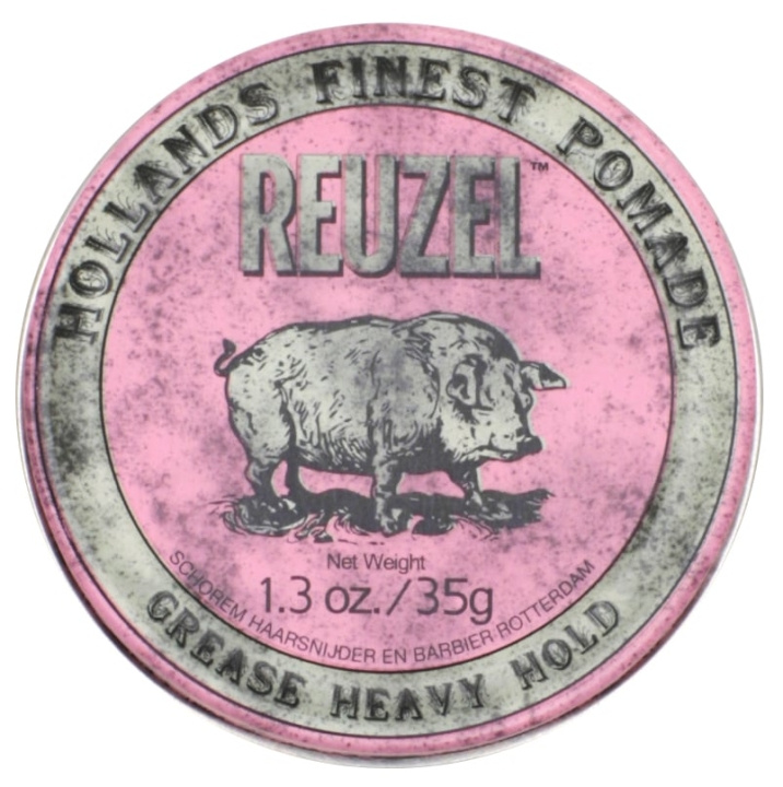 Reuzel Pink Heavy Hold Grease Pomade 35 ml i gruppen SKÖNHET & HÄLSA / Hår & Styling / Hårstylingprodukter / Pomade hos TP E-commerce Nordic AB (C86778)