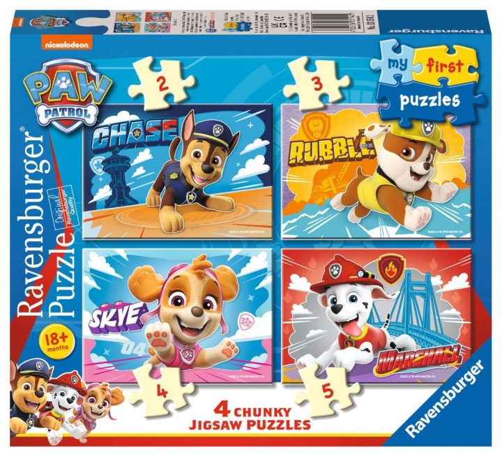 Ravensburger Paw Patrol Mitt första pussel 2/3/4/5p i gruppen LEKSAKER, BARN- & BABYPRODUKTER / Leksaker / Barnpussel hos TP E-commerce Nordic AB (C86793)