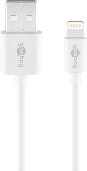 Goobay Lightning USB-kabel för laddning och synkronisering, 1 m, vit MFi-kabel för Apple iPhone/iPad i gruppen SMARTPHONE & SURFPLATTOR / Laddare & Kablar / Kablar / Kablar Lightning hos TP E-commerce Nordic AB (C86855)