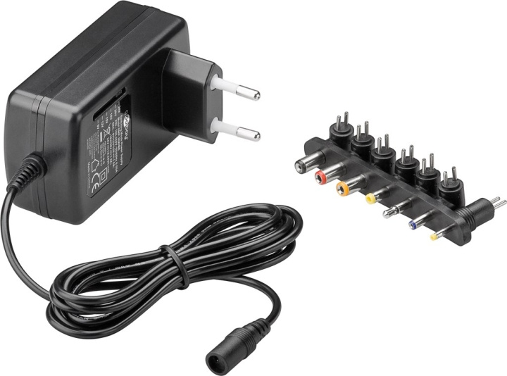 Goobay Universalnätdel (9 V - 24 V max. 24 W / 1,5 A) inkl. 7x DC-adaptrar i gruppen HEM, HUSHÅLL & TRÄDGÅRD / El & Belysning / Nätadaptrar hos TP E-commerce Nordic AB (C86856)