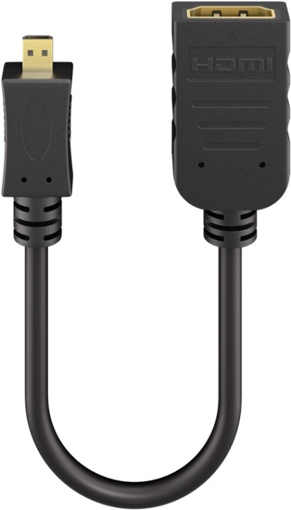 Goobay Micro HDMI™ / HDMI™-adapter, 4K/60Hz HDMI™-mikrokontakt (typ D) > HDMI™-uttag (typ A) i gruppen HEMELEKTRONIK / Kablar & Adaptrar / HDMI / Adaptrar hos TP E-commerce Nordic AB (C86865)