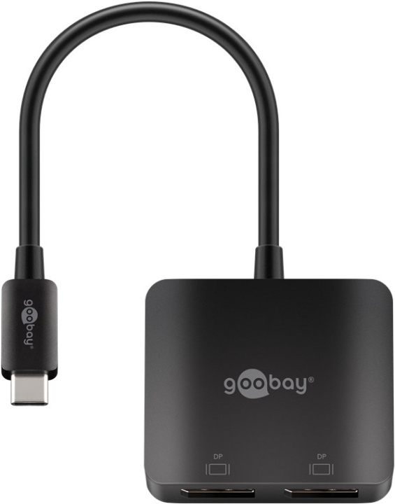 Goobay USB-C™-adapter till 2x DisplayPort™ utökar en USB-C™-port med två DisplayPort™-portar i gruppen DATORER & KRINGUTRUSTNING / Datorkablar / DisplayPort / Adaptrar hos TP E-commerce Nordic AB (C86869)