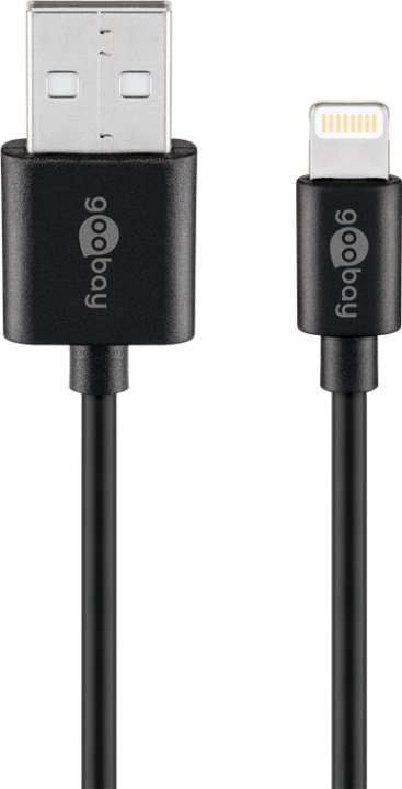 Goobay Lightning USB-kabel för laddning och synkronisering, 1 m, svart MFi-kabel för Apple iPhone/iPad i gruppen SMARTPHONE & SURFPLATTOR / Laddare & Kablar / Kablar / Kablar Lightning hos TP E-commerce Nordic AB (C86876)